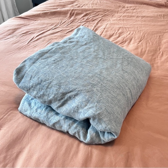 Pottery Barn Other - Pottery Barn Belgian Flax Linen Duvet Cover Gray King/Cali King